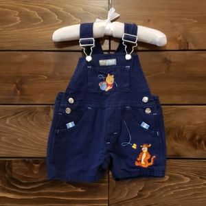 Disney Winnie the Pooh Short Overalls Size 6-9M